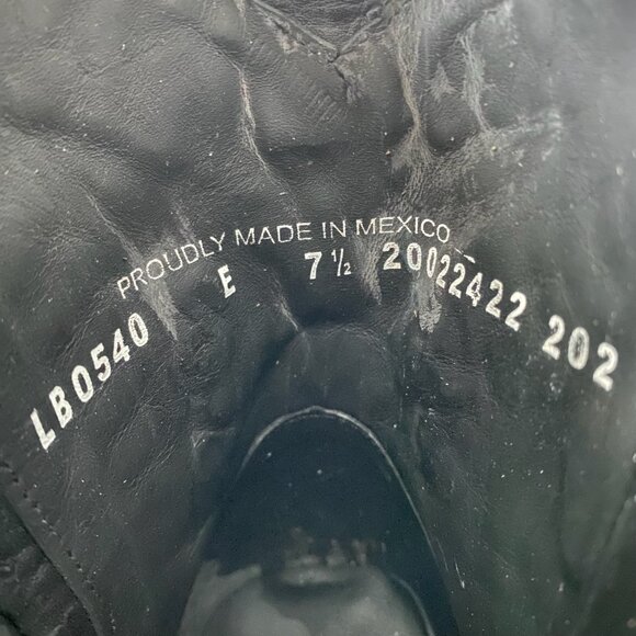 Lane COSSETTE Womens Black Cowboy Bootie 7.5 Western Cowgirl Short Ankle Boots - Picture 9 of 11